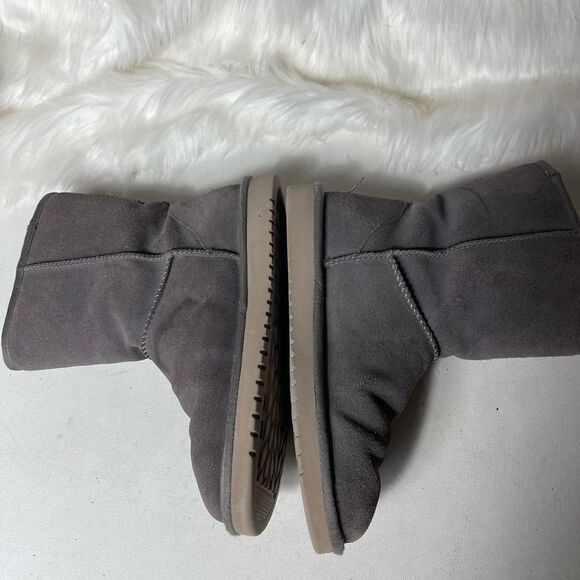 Kookaburra by UGG leather gray suede boots with sheep skin lining size 9 - Picture 5 of 12